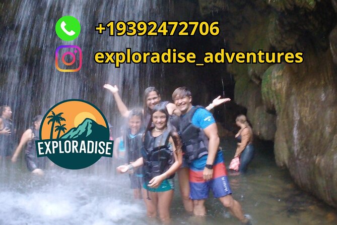 Cave Adventure - Charco Azul Caves, Canyon & Waterfall Adventure - The rainforest walk begins with wet feet