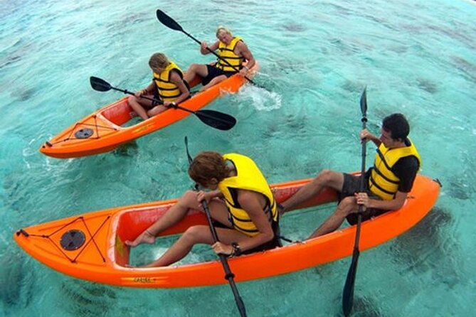 CLEAR BOTTOM KAYAKS Tour in Bioluminescent, Mosquito Bay - The blue water of Mosquito Bay