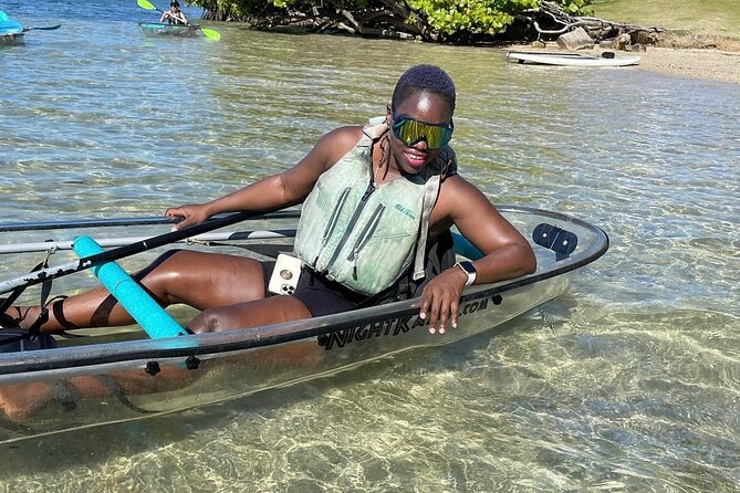 Clear Kayak Tour in Condado Lagoon - Looking Below the Glass Bottom