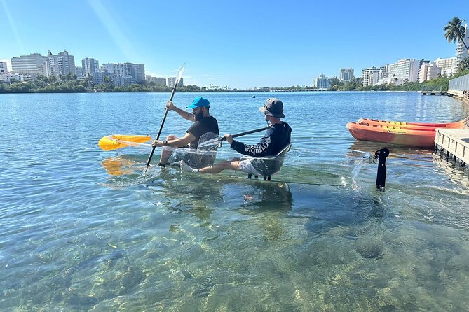 Clear LED Kayaking in Condado Lagoon - Condado Lagoon at sunset and after dark