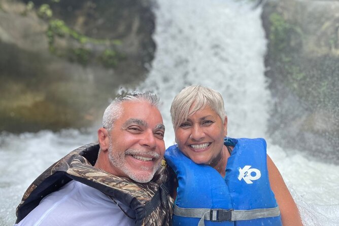 El Yunque Rainforest River and Beach Adventure Tour - The waterfall, natural pool, and rock waterslide