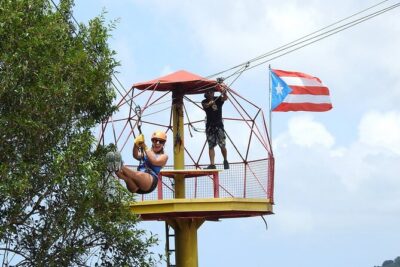 Half Day Tour in Rainforest Zipline Park with Transportation