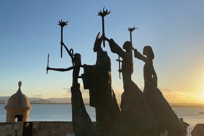 Historic Old San Juan Sunset Walking Tour - La Fortaleza and the cathedral show two kinds of power