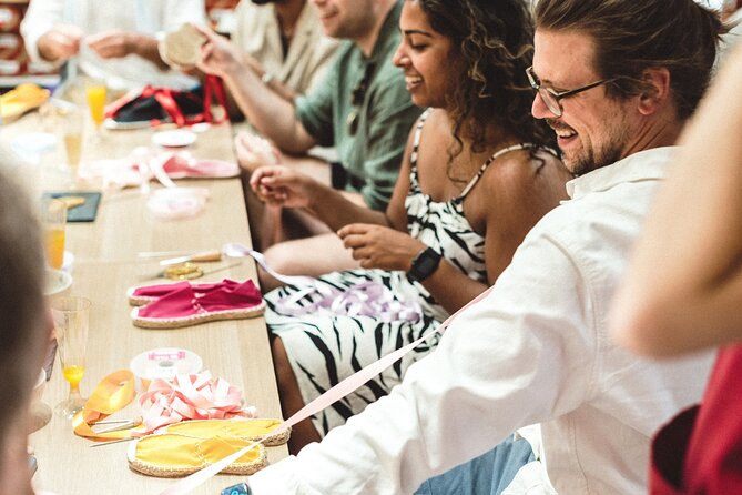 Make Authentic Espadrilles in San Juan - Champagne, photos, and the final 25 minutes