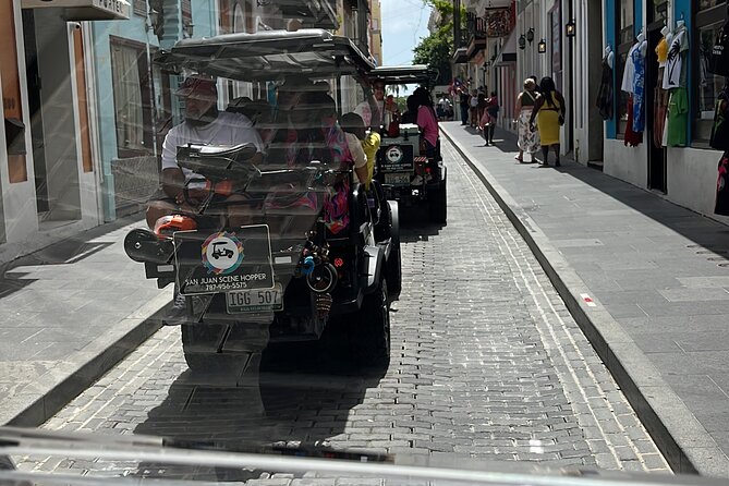 Old San Juan Golf Cart Exploration (Est. 2023) - Cathedral, umbrella street, and Barrachina