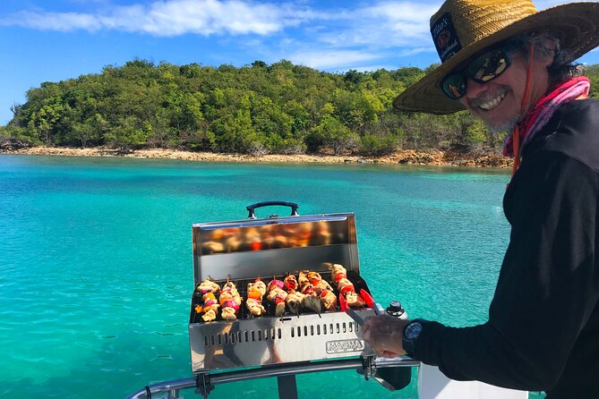 Private Janise Sailing Full Day Charter in Fajardo, Puerto Rico - A barbecue lunch with a Puerto Rican cooking class