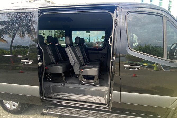 Puerto Rico Island Wide Private Transfers, 11Pax Lux Sprinter Van - Meeting your driver at San Juan Airport