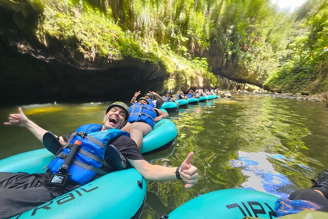 Rainforest Cave Tubing Adventure - Rock jumps and the right level of adventure