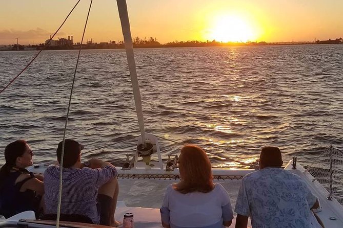 San Juan Catamaran Sunset Sail with Drinks Included - Leaving the dock for a gentle bay cruise