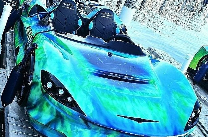 San Juan PR Watersports Car Rental Green McLaren - The first minutes on the water