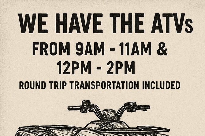 Single ATV Experience: Free Piña Colada + Hacienda Transfer - Mi Casa and the plantation-era stop