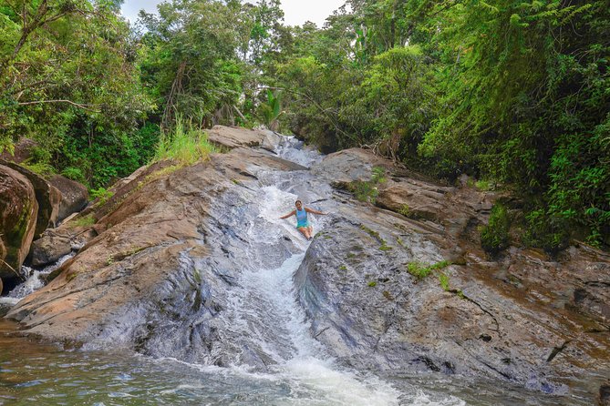 Yunque Rainforest River Rope Swing with Waterslide and Beach Tour - Key points at a glance