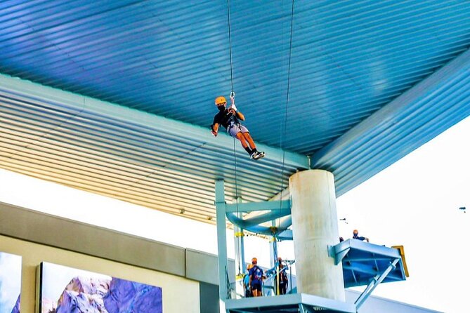 Zipline Sky Bull in Urban Environment in Toroverde urban park San Juan - Climbing 90 feet before the fun starts